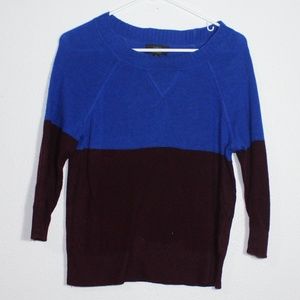 J. Crew Color block wool and cashmere blend sweater Women's Size XS